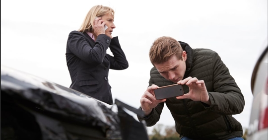 taking pictures following a car accident