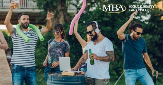 people at a summer party